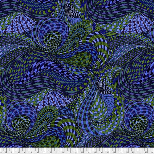 Freespirit Fabrics BioGeo Pattern Blue Algae Color Blue PWAL004.MULTI