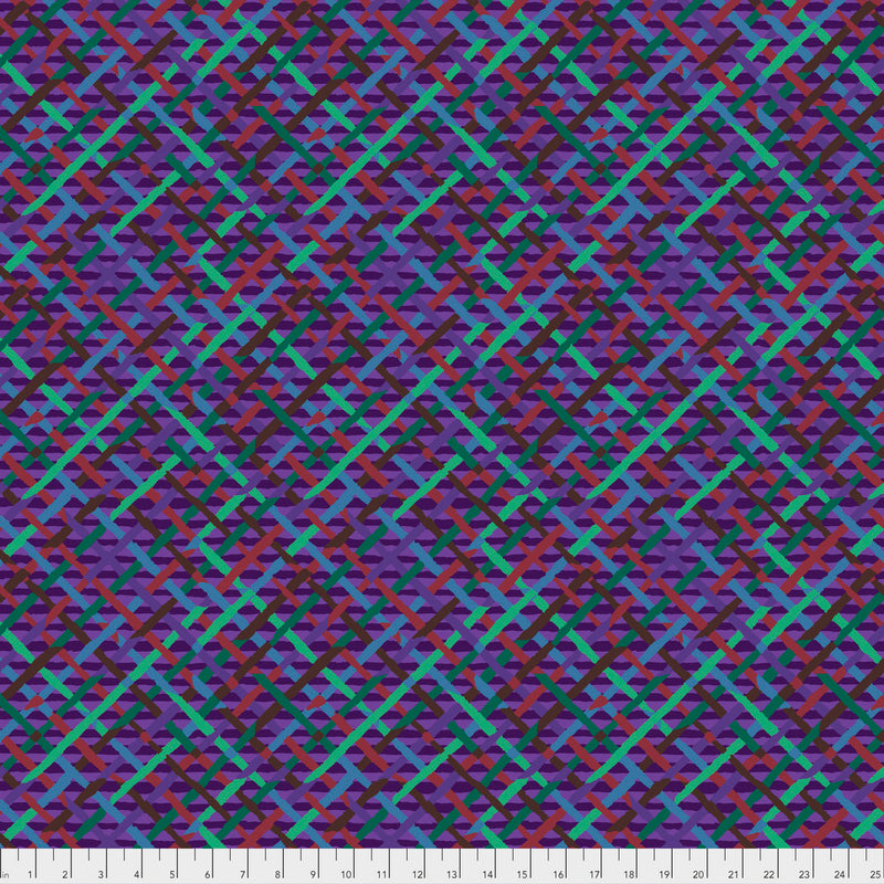 Mad Plaid Color Plum PWBM037.Plum  Brandon Mably For Kaffe Fassett Collective 