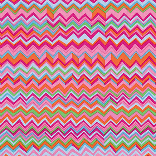 Kaffe Fassett Zig Zag Pink Fabric