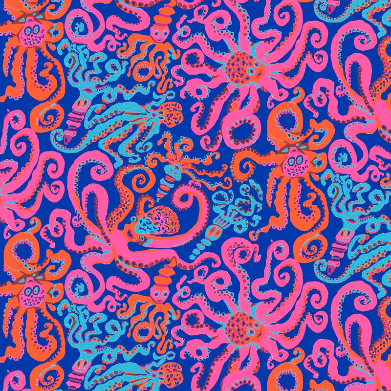 Kaffe Fassett Octopus Blue Fabric