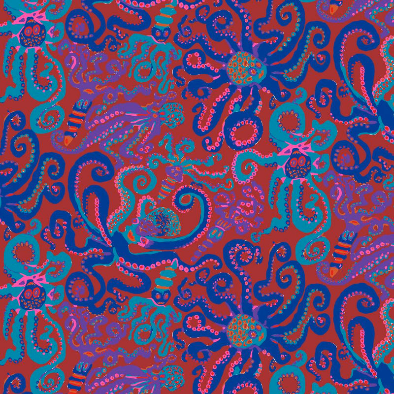 Octopus Color Red PWBM074.Red  Brandon Mably Kaffe Fassett Collective Fall 2020
