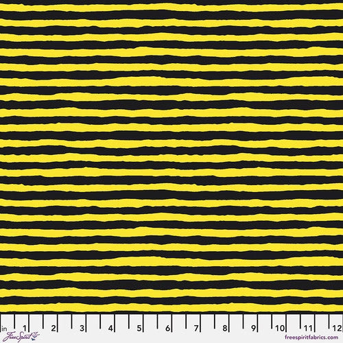 Kaffe Fassett Comb Stripe Yellow Fabric