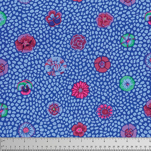 Kaffe Fassett Guinea Flower Cobalt Fabric