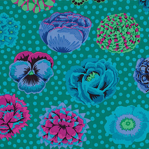 Kaffe Fassett Big Blooms Emerald Fabric