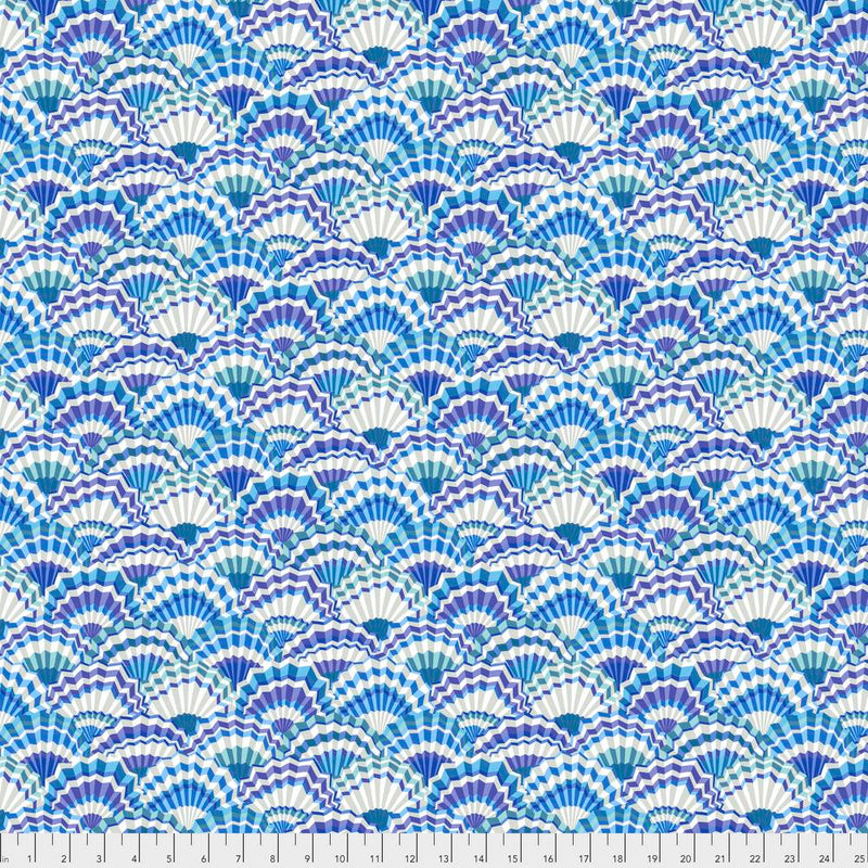 Paper Fans Color Delft PWGP143.Delft  Kaffe Fassett Collective Print