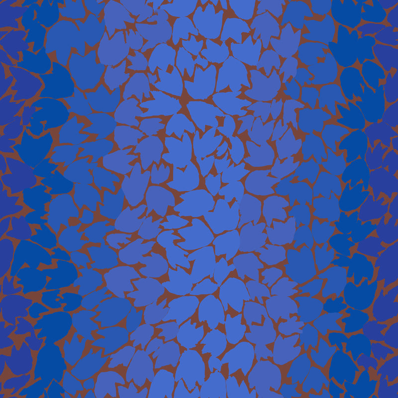Ombre' Leaf Color Blue PWGP174.Blue  Kaffe Fassett Collective Print