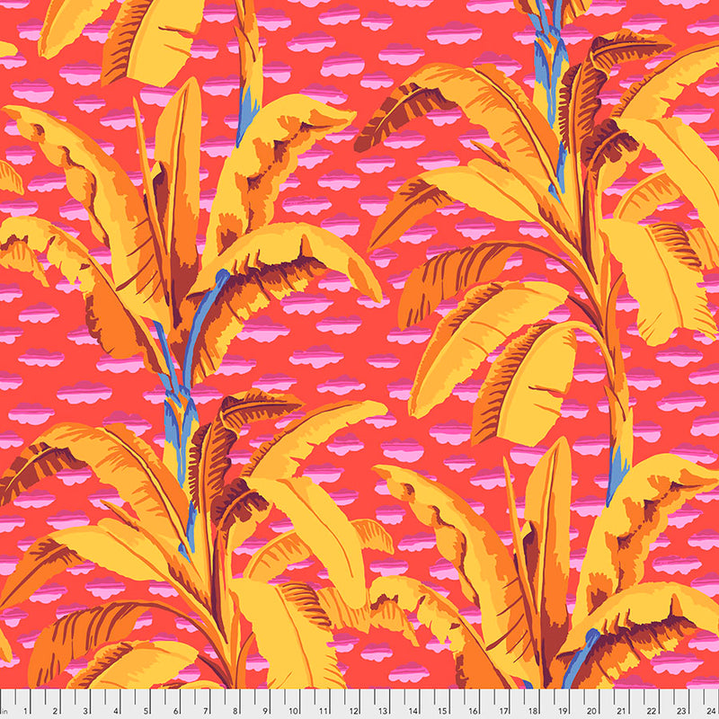 Kaffe Fassett February 2021 Collection Pattern Banana Tree Color Red GP179.RED