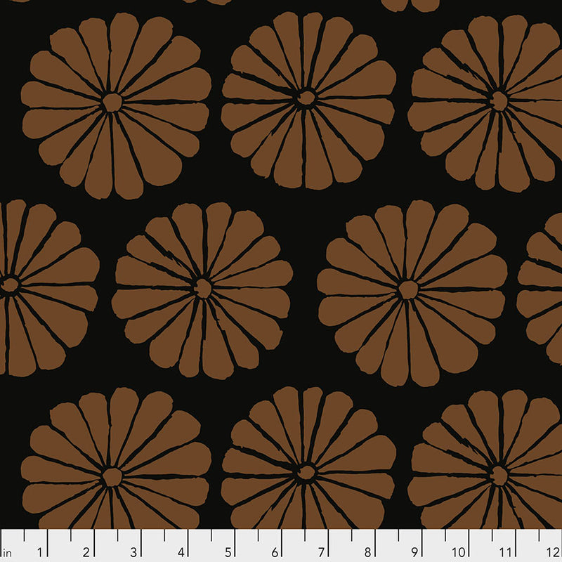 Damask Flower Color Brown GP183.BROWN  Designed By Kaffe Fassett For Kaffe Fassett Collective February 2021