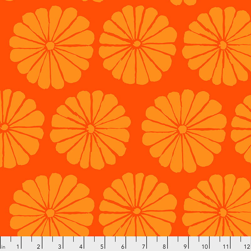 Damask Flower Color Orange GP183.ORANGE  Designed By Kaffe Fassett For Kaffe Fassett Collective February 2021