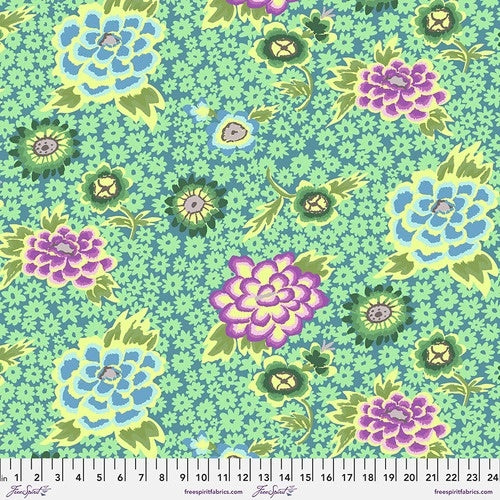 Kaffe Fassett Charlotte Teal Fabric