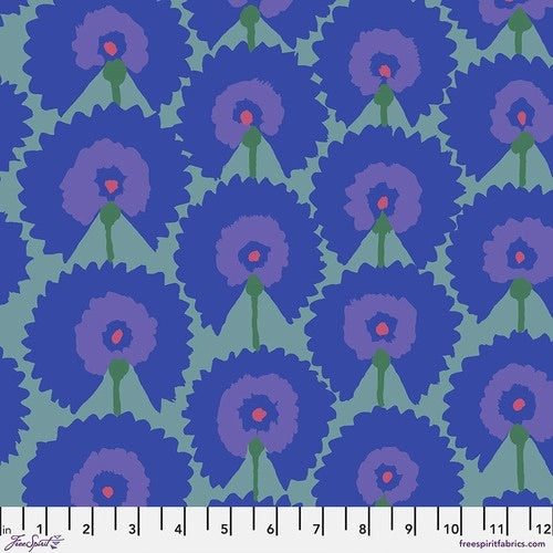 Kaffe Fassett Regal Fans Blue Fabric