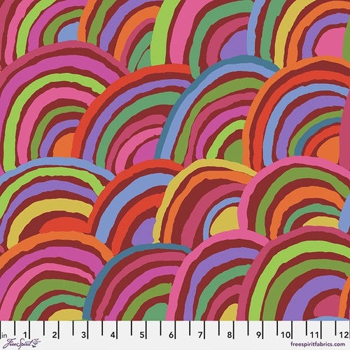 Kaffe Fassett Rainbows Red Fabric