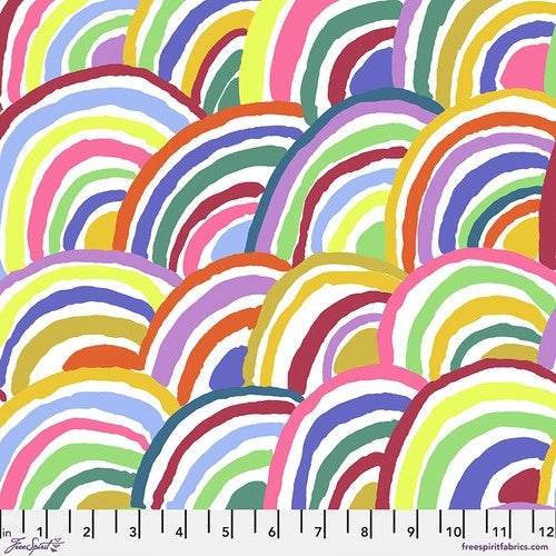 Kaffe Fassett Rainbows White Fabric