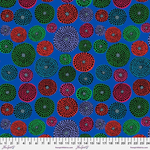 Kaffe Fassett Discs Blue Fabric 