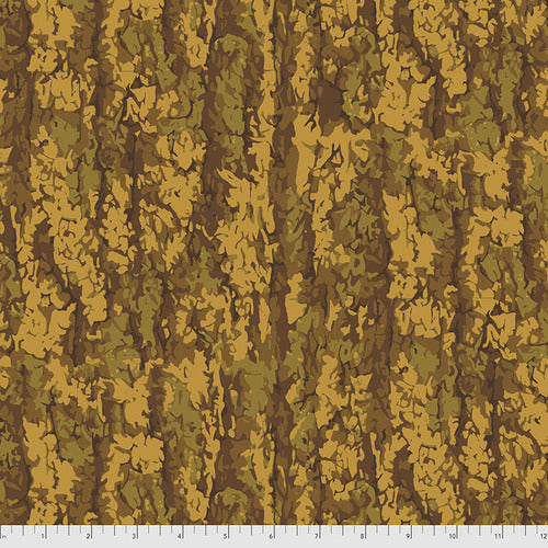 Martha Negley Trees Walnut Bark Gold Fabric