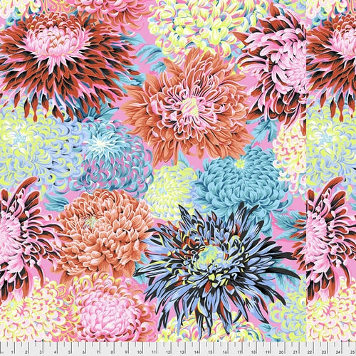 Japanese Chrysanthemum Color Contrast PWPJ041.Contrast  Philip Jacobs For Kaffe Fassett Collective