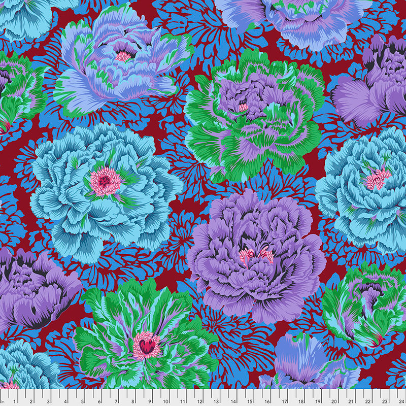 Brocade Peony Color Cool PJ062.COOL  Philip Jacobs For The Kaffe Fassett Collective February 2021