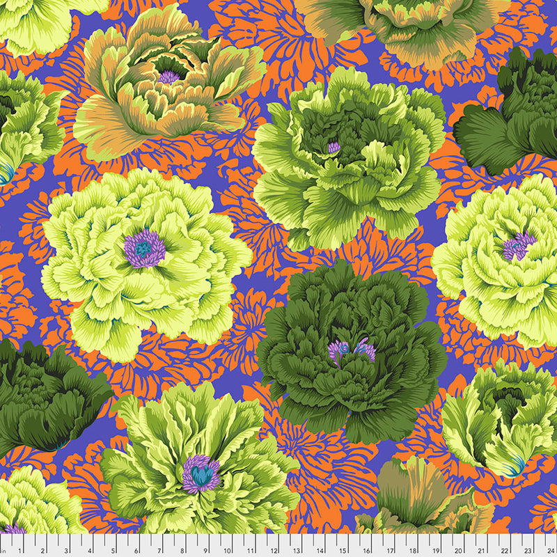 Brocade Peony Color Moss PJ062.Moss  Philip Jacobs For Kaffe Fassett Collective February 2021