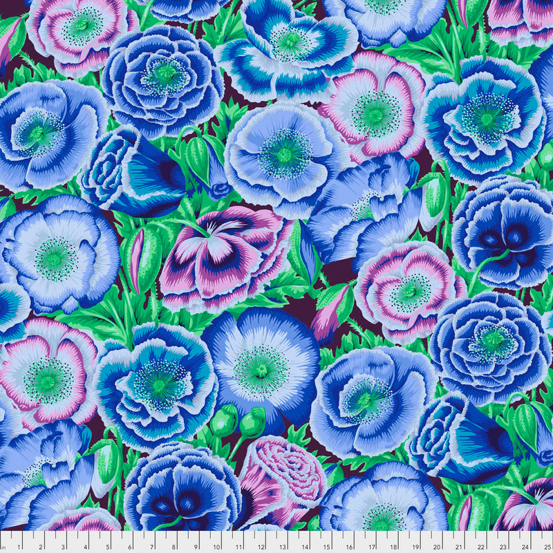 Poppy Garden Color Blue PWPJ095.Bluex  Philip Jacobs For Kaffe Fassett Collective