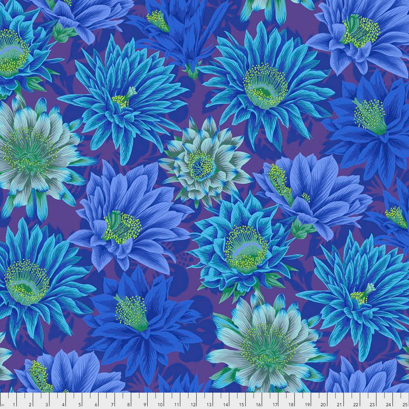 Cactus Flower Color Blue PWPJ096.Blue  Philip Jacobs For Kaffe Fassett Collective 