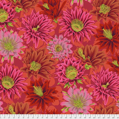 Cactus Flower Color Red PWPJ096.RED  Philip Jacobs For Kaffe Fassett Collective 