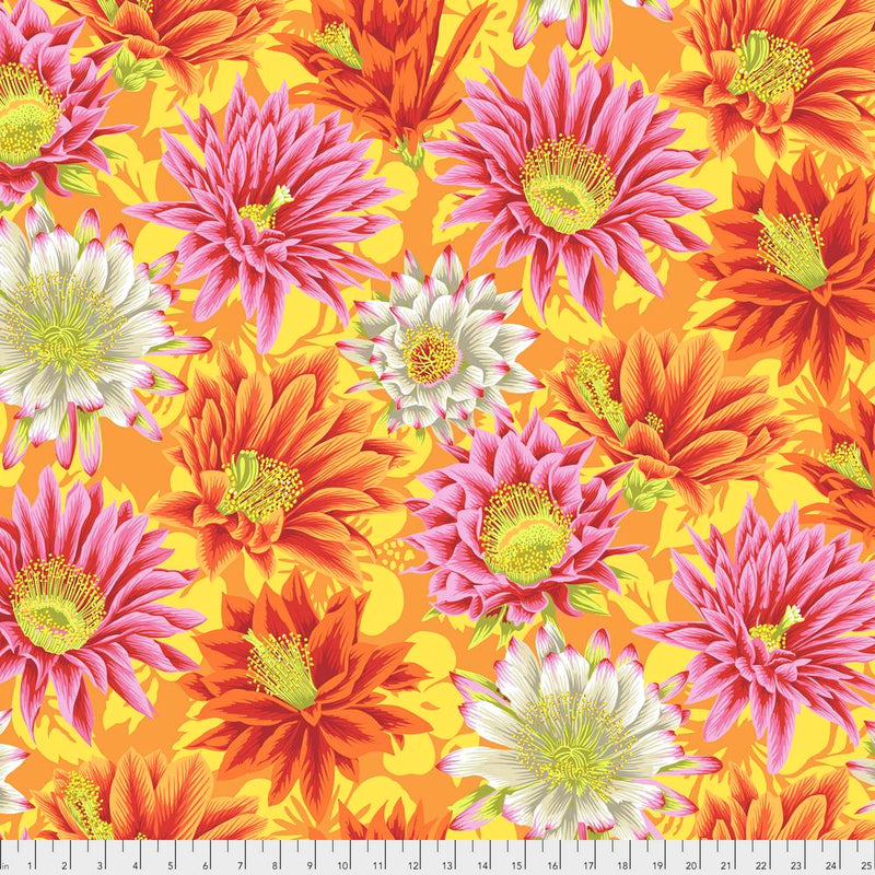 Cactus Flower Color Yellow PWPJ096.Yellow  Designed By Philip Jacobs For Kaffe Fassett Collective