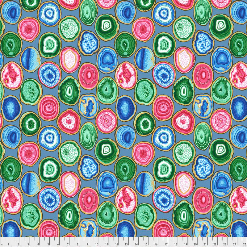 Kaffe Fassett Geodes Grey Fabric