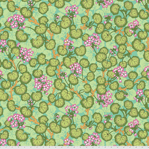 Kaffe Fassett Climbing Geraniums Green Fabric