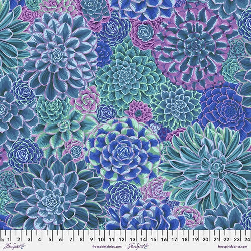 Kaffe Fassett House Leeks Blue Fabric