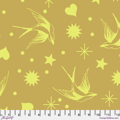 Tula Pink Neon True Colors Fairy Flakes Moonbeam Fabric