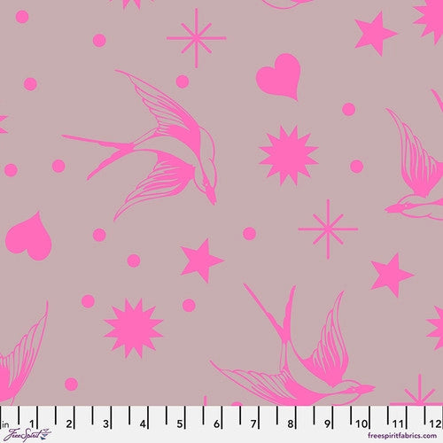 Tula Pink Neon True Colors Fairy Flakes Cosmic Fabric