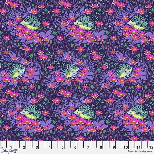 Tula Pink Tiny Beasts Who's Your Dandy Glimmer Fabric