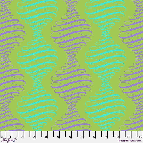 Tula Pink Parisville Deja Vu Spencer Stripe Pistachio Fabric