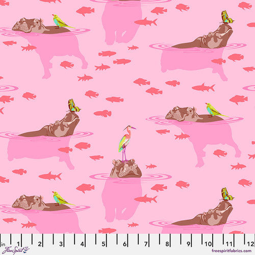 Tula Pink Everglow My Hippos Don't Lie Nova Fabric