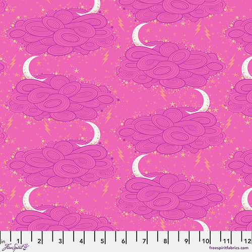 Tula Pink Nightshade (Deja Vu) Storm Clouds Oleander Fabric