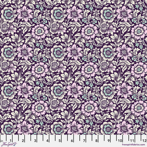 Tula Pink Nightshade (Deja Vu) Mini Spider Blossom Nerium Fabric