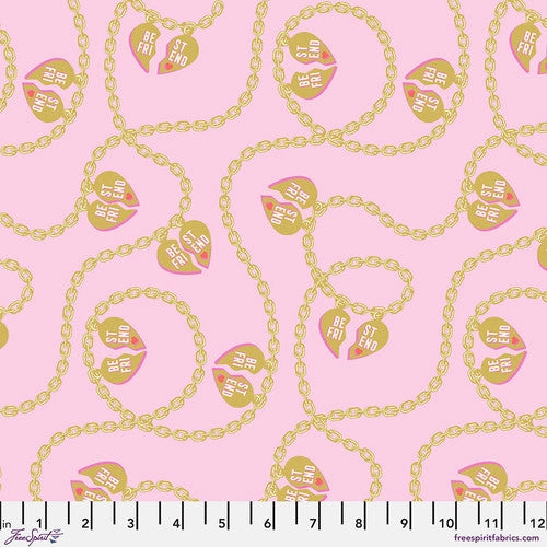 PREORDER Tula Pink Besties Little Charmers Metallic Blossom Fabric