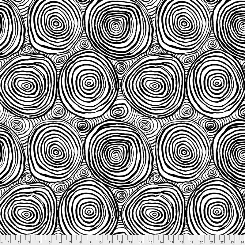 Onion Rings Wide Back Color Black QBBM001.BLACK  Designed By Brandon Mably For Kaffe Fassett Collective February 2021