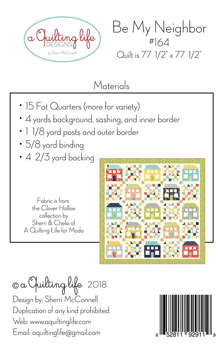A Quilting Life Be My Neighbor Quilt Pattern