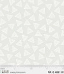 P & B Textiles Ramblings 13 Triangles White Fabric