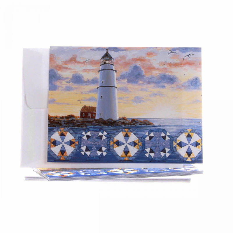 Lighthouse Quilt Bottom Note Cards