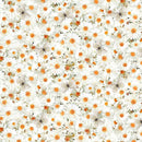 Timeless Treasures Row By Row Summertime White Daisies And Butterflies Fabric