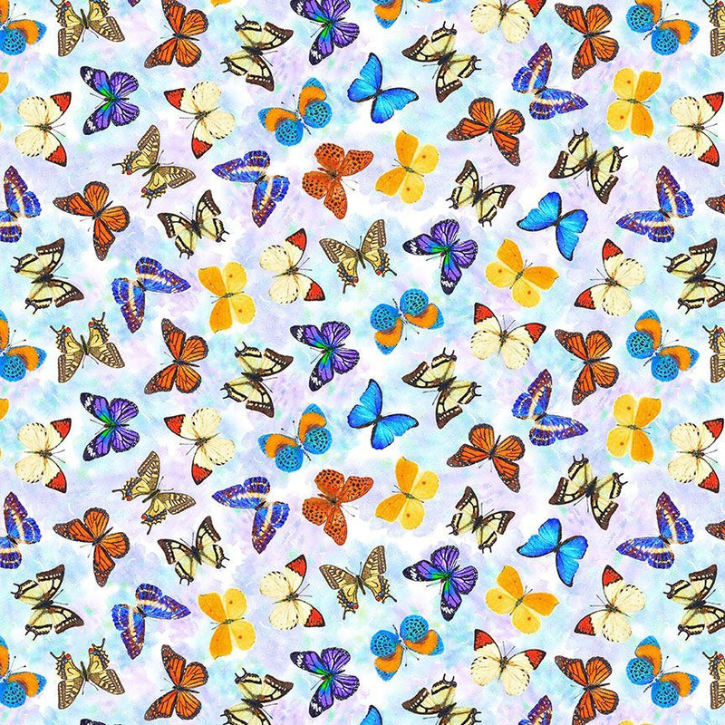 Timeless Treasures Row By Row Summertime Butterflies Fabric