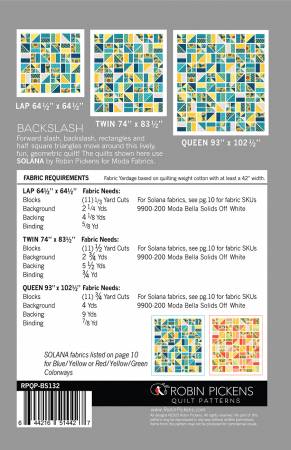 Robin Pickens Backslash Quilt Pattern