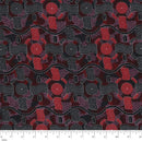 M&S Textiles Rain Dreaming-Red Aboriginal Print RAIDR