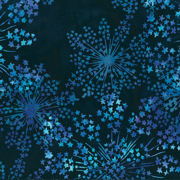 Hoffman Fabrics Bali Batik Dandelion Deep Blue Fabric