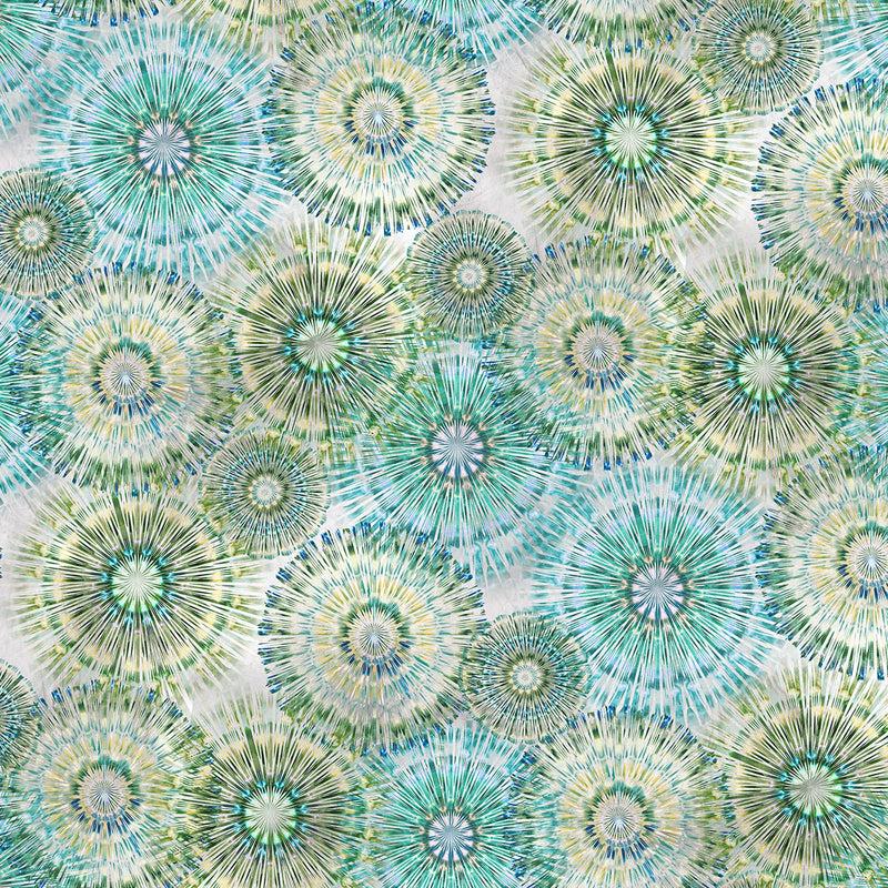 Hoffman Fabrics Bohemian Blends Pattern Bursts Color Peridot S4754H-234