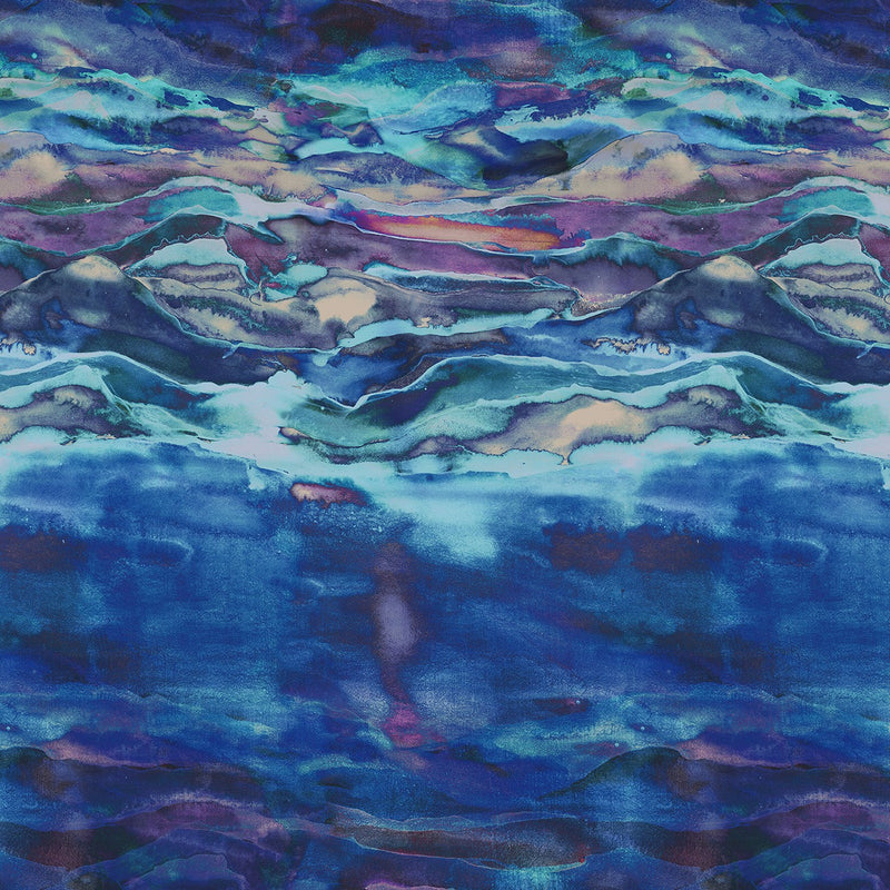 Hoffman Fabrics Bohemian Blends Pattern Waves Color Deep Blue S4782H-682