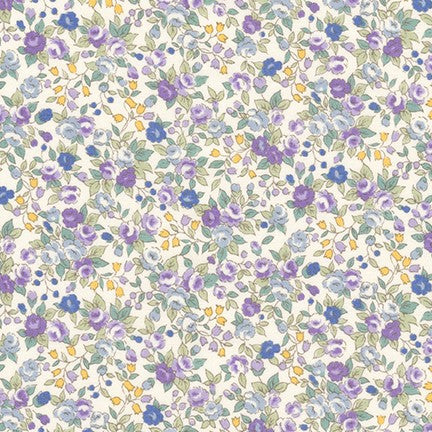 Robert Kaufman Sevenberry Bouquet Purple Fabric