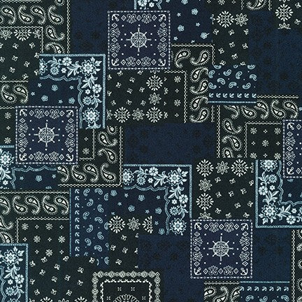 Robert Kaufman Bandana Poplin Navy SB-850331D1-4